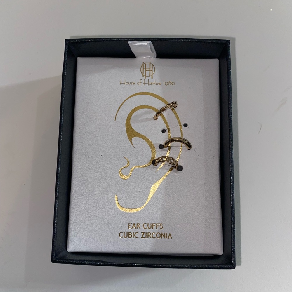 3 gold ear cuffs